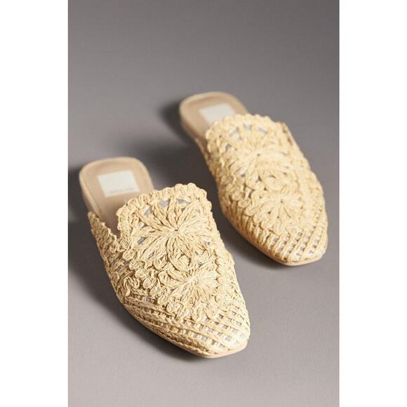 Dolce Vita Women's Light Natural Diya Macrame Diya Flat Mules Size 13 - Picture 1 of 10
